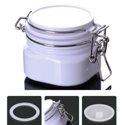 Empty white cream facial mask jars cosmetic packaging plastic jars with plastic PP inner