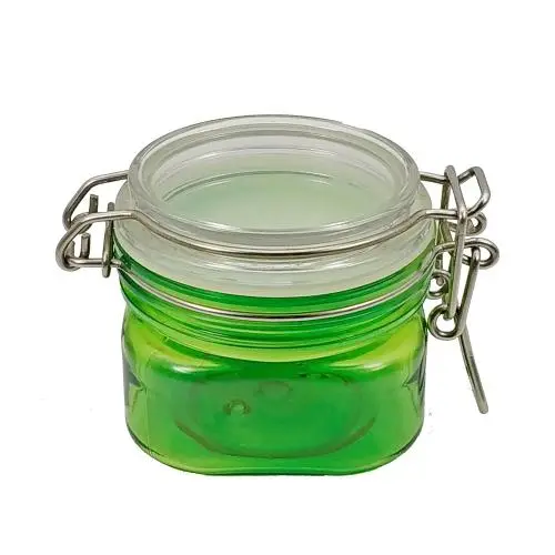 Grüner, klarer Kunststoff-Runde Glasbehälter für Kosmetikverpackung, transparenter Kunststoffbehälter, PET-Behälter.