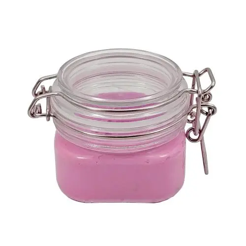 150ml Clear Square Cosmetic Container PET Plastic Jar with Airtight Lid 150ml Clear Square Cosmetic Container PET Plastic Jar with Airtight Lid