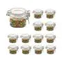 (12er Set) 150 ml Victoriertes eckiges PET-Glasbehälter mit Kunststoffdeckel – Lebensmittelbehälter, ideal für Verpackungen von Packaging For You