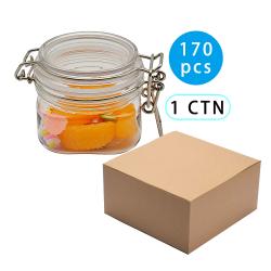 170pcs Kitchen PET sealed jars with lid cereals snacks storage tank milk powder candy cookie container storage bottle 150ml supplier of amazon small order