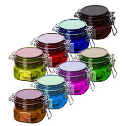 High end square 150ml empty cosmetic cream jars container acrylic 8 colors