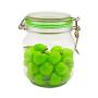 750ml plastic pet jar storage leak-proof airtight with stainless steel metal clip storage jar 