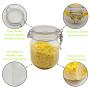 750ml plastic pet jar storage leak-proof airtight with stainless steel metal clip storage jar 