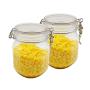 White Silicone PET Lid Coarse Thread PET Jar Food Jar Grade Rubber Seal Replacement Top Storage Jar 2pcs
