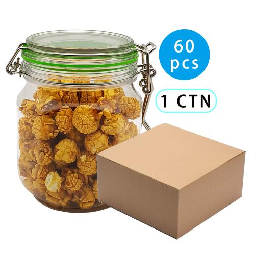 60 Stück Beutelbehälter Küchen Getreidespeicher Tank Box Transparente Versiegelte Oktagon Kunststoff Behälter mit Deckel für Lebensmittelbehälter Blau 750ml
