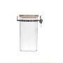 1000Ml Storage With Bamboo Jar Lid Spices Tank Container Kitchen Food Bottle Coffee Tea Caddy,1L Sealed Jar