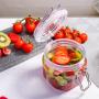 Plastic Stackable Dry Food Spice Airtight Kitchen Storage Jars Set of 6