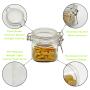 200ml Airtight Squar Plastic Jar, Spice PET Jar With Leak Proof Rubber Gasket And Hinged Lid Compatible For Home,1PCS