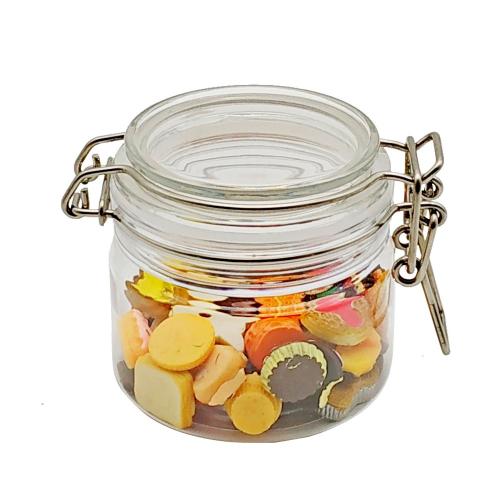 200 ml Mini Klare PET-Glasbehälter Kleine Plastik-PET-Gläser Ersatzdeckel & Behälter für Süßigkeiten, Tee, Kaffee, Zucker – Aufbewahrungsgläser und -behälter