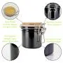 Black 200ml Frosted Plastic Pet Jars Feeling Bottle with bamboo lid and stainless buckle locker Black 200ml Frosted Plastic Pet Jars Feeling Bottle with bamboo lid and stainless buckle locker