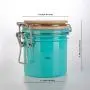 200ml Sealed Plastic Pet Storage Jar Replacement With Bamboo Lid Spices Tank Container Kitchen Food Bottle Coffee Tea Caddy,S Sealed Jar-Blue 200ml Sealed Plastic Pet Storage Jar Replacement With Bamboo Lid Spices Tank Container Kitchen Food Bottle Coffee Tea Caddy,S Sealed Jar-Blue