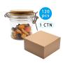 140pcs Food Storage PET Jar No Lead Kitchen Storage Bottles Sealed Cans With Bamboo Cover Large Capacity Candy PET Jars Tea Box 200ML