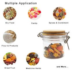 140pcs Food Storage PET Jar No Lead Kitchen Storage Bottles Sealed Cans With Bamboo Cover Large Capacity Candy PET Jars Tea Box 200ML