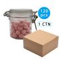 140pcs Clear Plastic Candy Jar Xmas Candy Storage Container Biscuit Snack Food Jars Party Candy Canister Candy Serving Container for Party