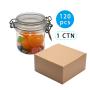 140pcs Cookie Jar PET Jars with Lid Airtight Storage Container Jar Kitchen Canister Food Cookie Stackable Jar,200ml