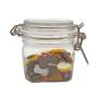 220ml Square Plastic Jars for Cream; Clear Rectangular Canisters with Lids, Easy-Grip Side