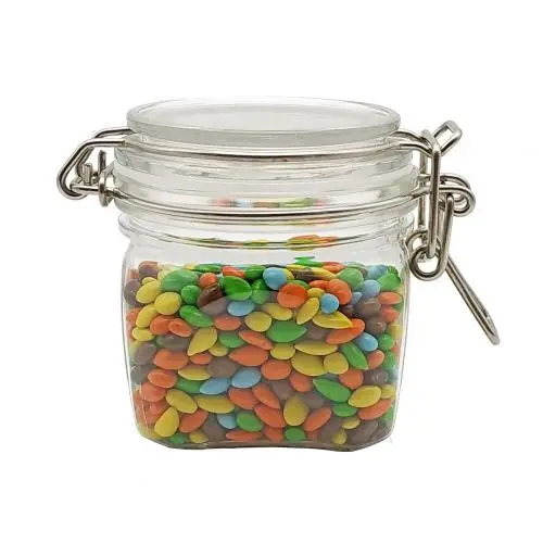 220ml Wide mouth Shell shape PET plastic can air tight candy storage jar with lids 220ml Wide mouth Shell shape PET plastic can air tight candy storage jar with lids
