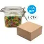 136pcs 220ml Mason Jars With Lids ,Canning Jars For Pickles And Kitchen Storage,Wide Mouth Spice Jars With Black Lids shell pet jar For Honey,Caviar,Herb,Jelly,Jams 136pcs 220ml Mason Jars With Lids ,Canning Jars For Pickles And Kitchen Storage,Wide Mouth Spice Jars With Black Lids shell pet jar For Honey,Caviar,Herb,Jelly,Jams