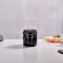 Food Honey Packaging Plastic Spice Mason Jars With Airtight Top Lids Black Empty Cookie Container Storage 