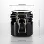 Food Honey Packaging Plastic Spice Mason Jars With Airtight Top Lids Black Empty Cookie Container Storage 