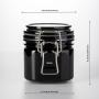 250ml 8oz Black Plastic Airtight Coffee Tea Sugar Canister Storage Sets