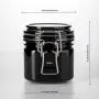 Food Honey Packaging Plastic Spice Mason Jars With Airtight Top Lids Black Empty Cookie Container Storage 