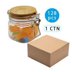 128pcs Quality Sealed PET Jar Creative Transparent Kitchen Food Seasoning 250 ml Honey Bottle Household Storage Tank Decoration Container