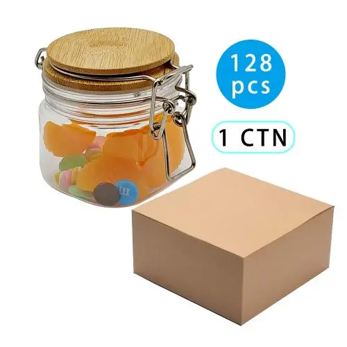 128pcs Quality Sealed PET Jar Creative Transparent Kitchen Food Seasoning 250 ml Honey Bottle Household Storage Tank Decoration Container 128pcs Quality Sealed PET Jar Creative Transparent Kitchen Food Seasoning 250 ml Honey Bottle Household Storage Tank Decoration Container