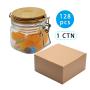 128pcs Quality Sealed PET Jar Creative Transparent Kitchen Food Seasoning 250 ml Honey Bottle Household Storage Tank Decoration Container