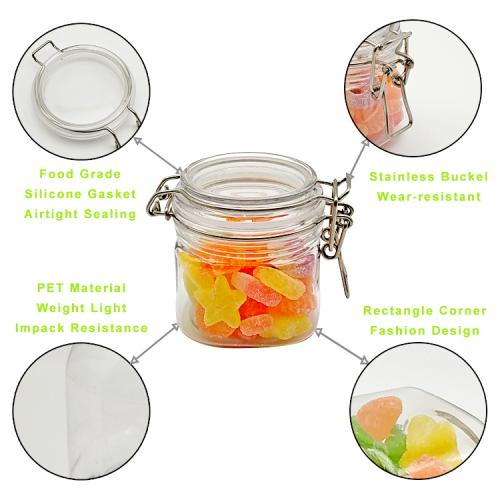 250ml Small PET Jars With Airtight Lids, PET Spice Jars - Leak Proof Rubber Gasket and Hinged Lid for Home and Kitchen, Small PET Containers with Lids for Party Favors (6 Pack) 250ml Small PET Jars With Airtight Lids, PET Spice Jars - Leak Proof Rubber Gasket and Hinged Lid for Home and Kitchen, Small PET Containers with Lids for Party Favors (6 Pack)