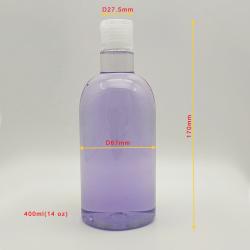 400ml Diameter 67mm H170mm Factory Price Round Empty Sanitizer Squeeze Flip Bottle Hand Disinfection Pet Bottle 