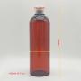 450ml Diameter 63mm H200mm Factory Price Amber Brown Round Empty Sanitizer Squeeze Flip Bottle Hand Disinfection Pet Bottle 