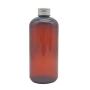 450ml Diameter 70mm H170mm Factory Price Amber Brown Round Empty Sanitizer Squeeze Metal Cap Bottle Hand Disinfection Pet Bottle 