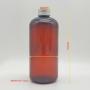 450ml Diameter 70mm H170mm Factory Price Amber Brown Round Empty Sanitizer Squeeze Metal Cap Bottle Hand Disinfection Pet Bottle 