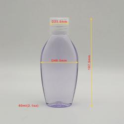 60ml Diameter 47mm H107mm Factory Price Mini Empty Sanitizer Squeeze Flip Bottle Hand Disinfection Pet Bottle 