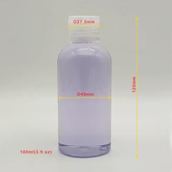 100ml Diameter 49mm H120mm Factory Price Round Empty Sanitizer Squeeze Flip Bottle Hand Disinfection Pet Bottle 