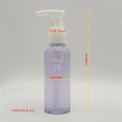 160ml Diameter 40mm H150mm Factory Price Round Empty Sanitizer Squeeze Spray Bottle Hand Disinfection Pet Bottle 