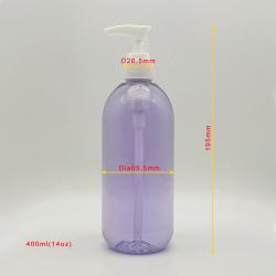 400ml Diameter 66mm H195mm Factory Price Round Empty Sanitizer Squeeze Spray Bottle Hand Disinfection Pet Bottle 