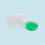 Bouteille en plastique transparente ronde de 50ml avec couvercle en plastique coloré à vis - Liquide et crème cosmétique. Bouteille en plastique transparente ronde de 50ml avec couvercle en plastique coloré à vis - Liquide et crème cosmétique.