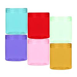 Colorful Cosmetic liquid & cream plastic UV matte plastic jar with screw colorful lid 50ml round red blue green purple yellow pink plastic bottle