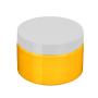 Profession custom empty white lid yellow body pp cosmetic packaging cream jar 
