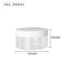 High Quality  Plastic 200ml 7 oz Clear Round PET Jar with White Plastic Screw Lid Food Storage Container Sealed D92mm H49mm with Induction Seal Pad, More Lid's color option, black,silver,brown,transparent,golden
