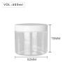 High Quality  Plastic 400ml 13/14 oz Clear Round PET Jar with White Plastic Screw Lid Food Storage Container Sealed D92mm H79mm with Induction Seal Pad, More Lid's color option, black,silver,brown,transparent,golden