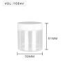 High Quality  Plastic 10ml 4 oz Clear Round PET Jar with White Plastic Screw Lid Food Storage Container Sealed D59mm H61mm with Induction Seal Pad, multiple lid's color available