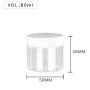High Quality  Plastic 80ml 3 oz Clear Round PET Jar with White Plastic Screw Lid Food Storage Container Sealed D59mm H49mm with Induction Seal Pad, multiple lid's color available