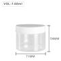 High Quality  Plastic 140ml 5 oz Clear Round PET Jar with White Plastic Screw Lid Food Storage Container Sealed D71mm H54mm with Induction Seal Pad, multiple lid's color available