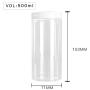 High Quality  Plastic 500ml 17 oz Clear Round PET Jar with White Plastic Screw Lid Food Storage Container Sealed D71mm H153mm with Induction Seal Pad, multiple lid's color available