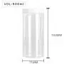High Quality  Plastic 500ml 17 oz Clear Round PET Jar with White Plastic Screw Lid Food Storage Container Sealed D71mm H153mm with Induction Seal Pad, multiple lid's color available