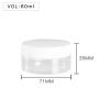 High Quality  Plastic 80ml 3 oz Clear Round PET Jar with White Plastic Screw Lid Food Storage Container Sealed D71mm H35mm with Induction Seal Pad, multiple lid's color available